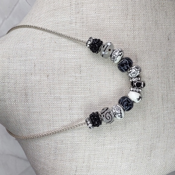 Art Glass Charm Bead Necklace - Picture 1 of 4